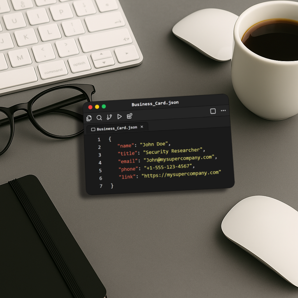 Developer Business Card – JSON Code Style